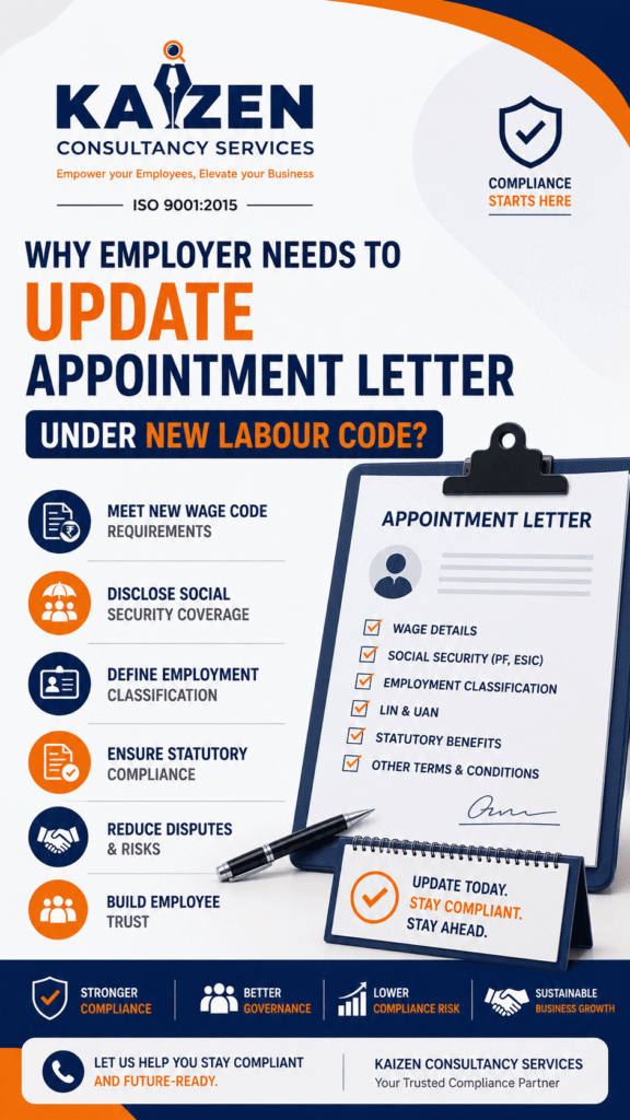 Appointment letter changes under new labour code